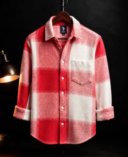 Men's Buffalo Check Flannel Shirt, Assorted Colours