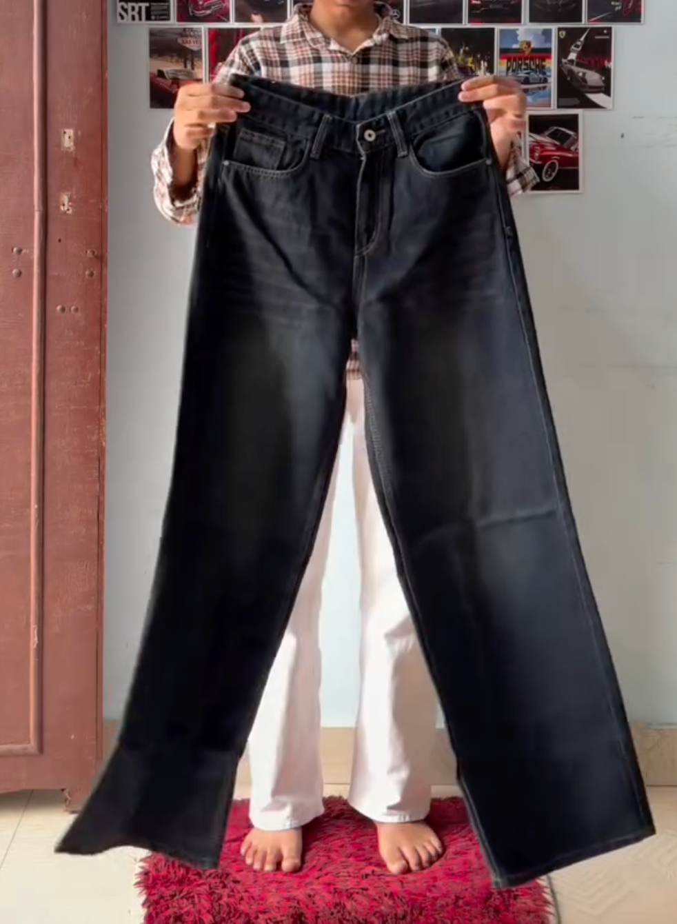 Boys' White Cuban Collar Shirt and Black Wide-Leg Trousers Set - Image 6