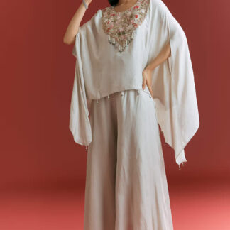 Ivory Charm Festive Kurta Set with Printed or Embroidered Dupatta