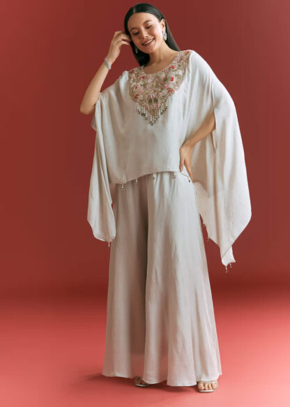 Ivory Charm Festive Kurta Set with Printed or Embroidered Dupatta