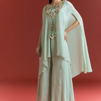 Elegant Ivory Charm Festive Kurta Set with Bordered Dupatta