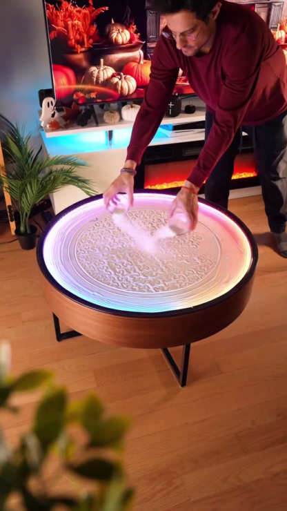 ZenTrace Illuminated Sand Art Coffee Table