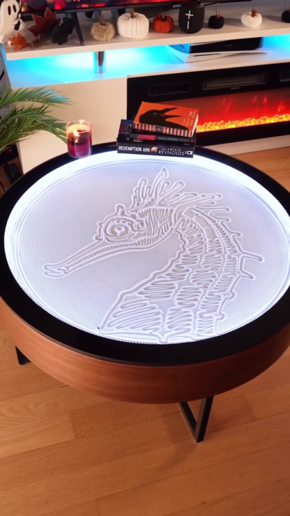 ZenTrace Illuminated Sand Art Coffee Table