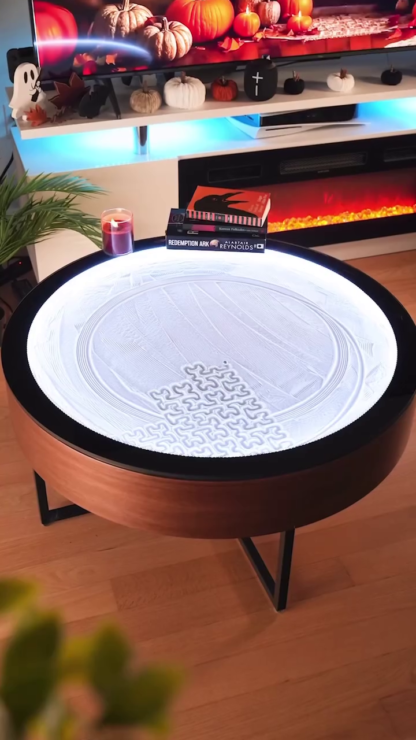 ZenTrace Illuminated Sand Art Coffee Table
