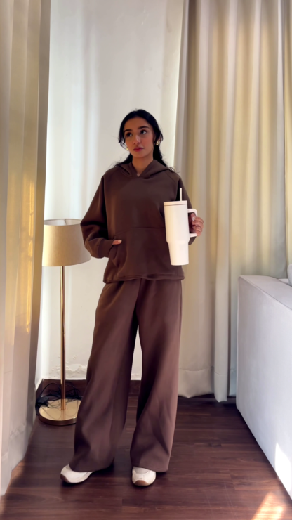 CloudComfort Hoodie and Wide-Leg Pants Lounge Co-ord Set