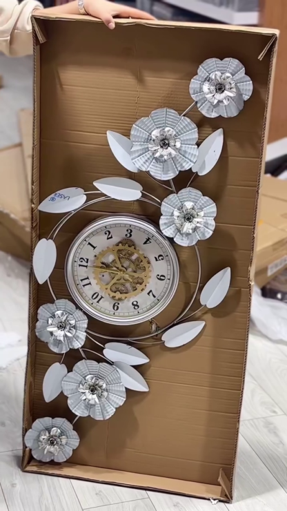 Gold-Tone Floral Ring Wall Mirror