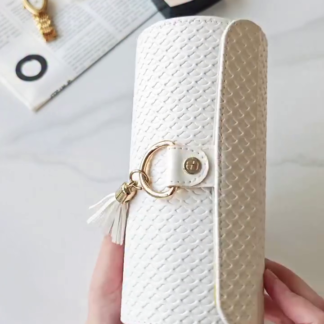 Foldable Faux Leather Jewellery Organiser