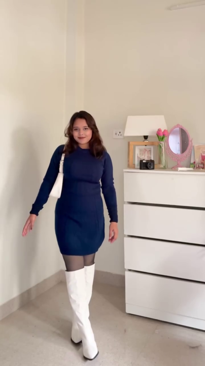 Soft Knit Dress with Stretch