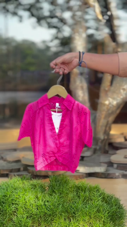 Kids' Printed Tops with Patchwork and Embroidery