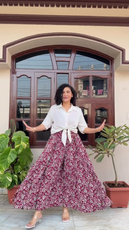 Floral Maxi Skirt Outfit, Assorted Colours