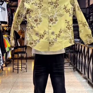 Men's Shirt with Oversized Floral Embroidery, Assorted Designs