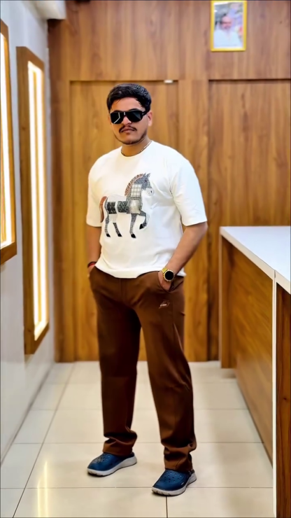 Men's Horse Graphic T-Shirt, Black or White