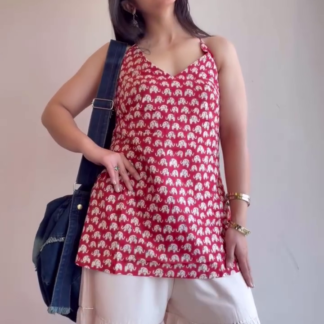 Printed Top with Matching Palazzo Pants