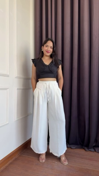 Flared High-Rise Trousers, Assorted Colours and Prints