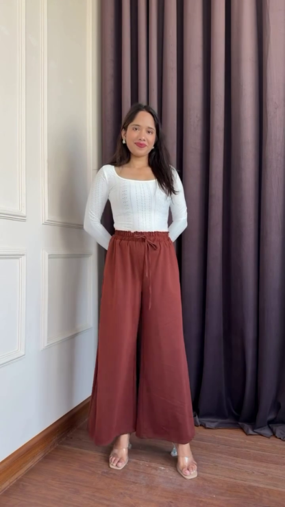 Flared High-Rise Trousers, Assorted Colours and Prints