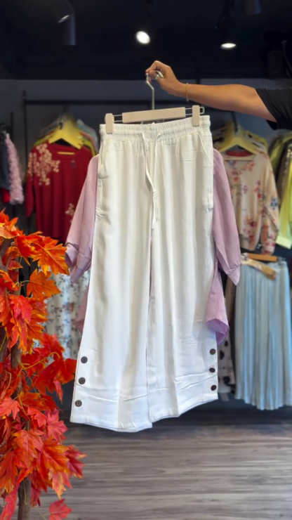 Embellished Coat-Collar Shirt with Matching Pants