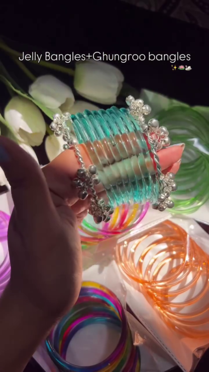 Jelly Bangles and Ghungroo Bangles Set