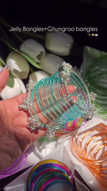 Jelly Bangles and Ghungroo Bangles Set