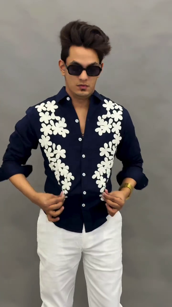 Men's Maroon Button-Down Shirt, Tailored Fit - Image 6